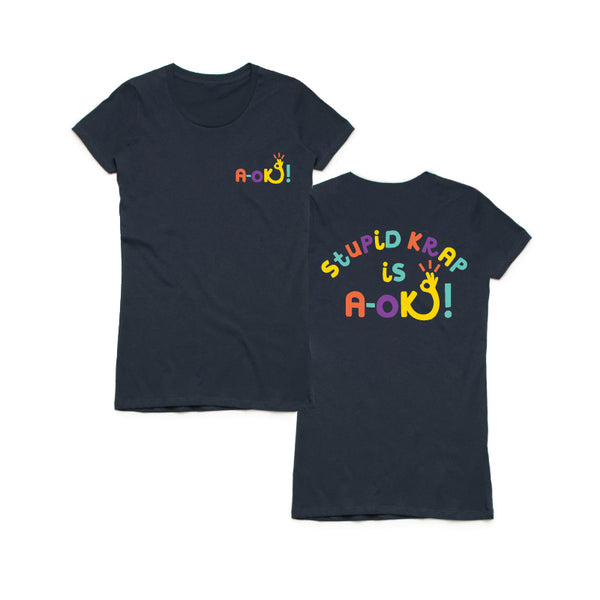 STUPID KRAP IS A.OK T-SHIRT (NAVY)