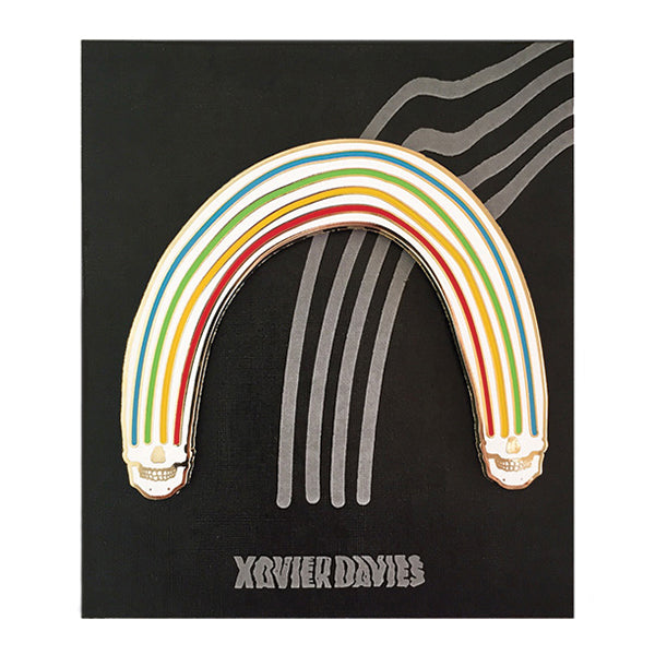 XAVIER DAVIES - RAINBOW SKULL BROOCH